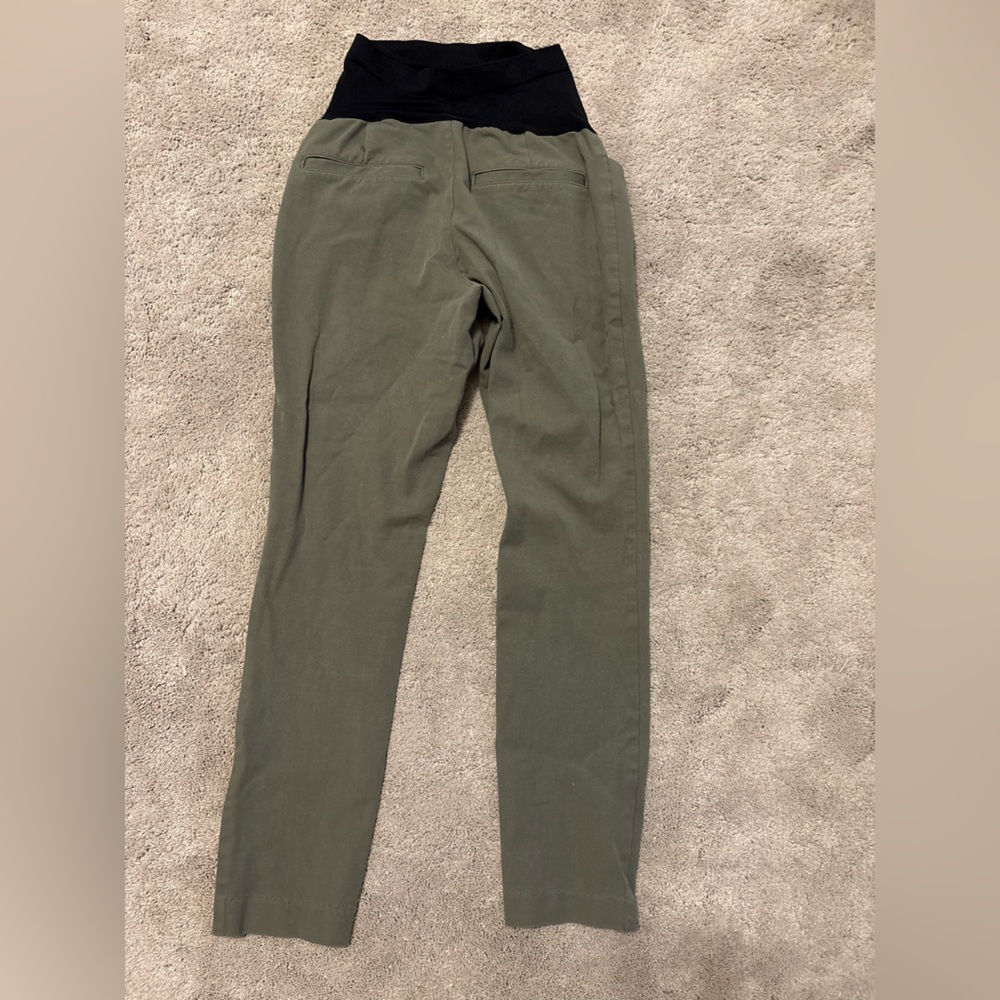 Old Navy Olive Pixie Maternity Pants - image 5